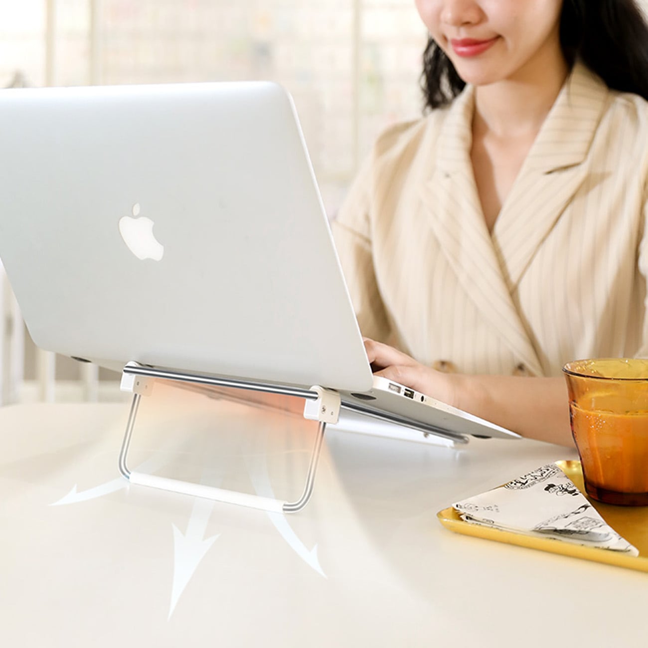 Ugreen justerbart laptopstativ, silver (LP230)