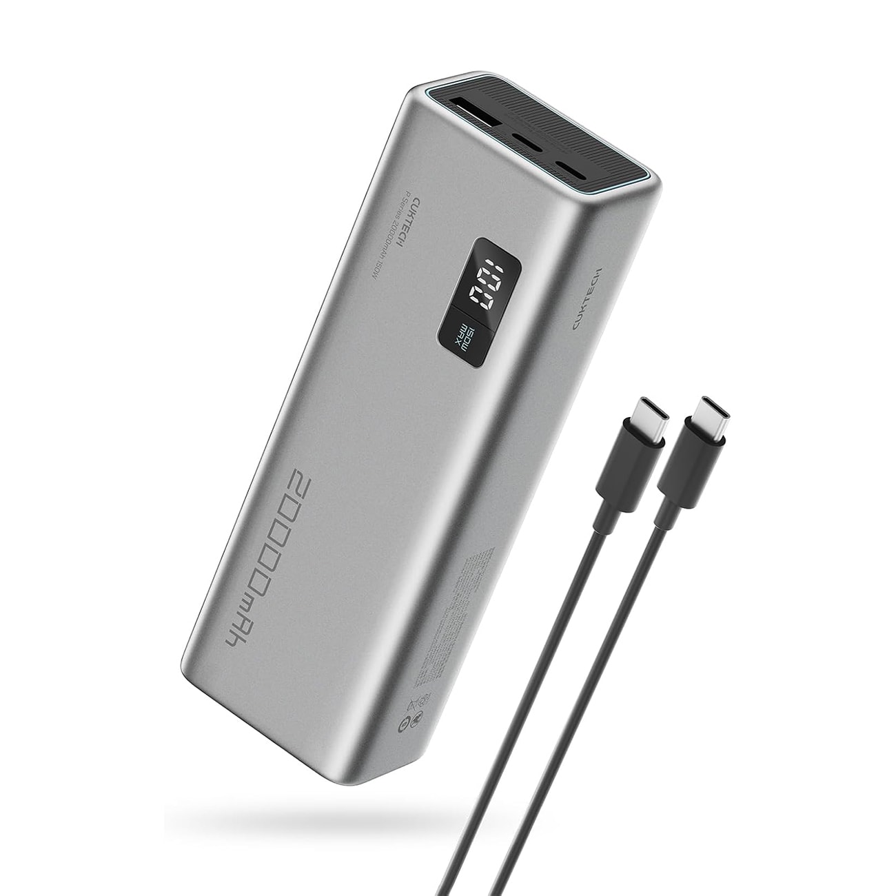 Cuktech P+Series nr 15 Powerbank 150 W 20 000 mAh – grå