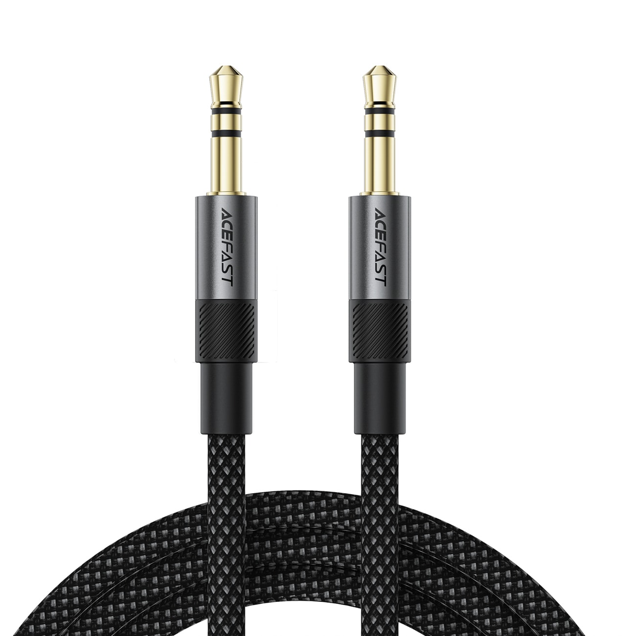 Acefast J10 AUX-kabel, 3,5 mm minijack, 1 m – svart