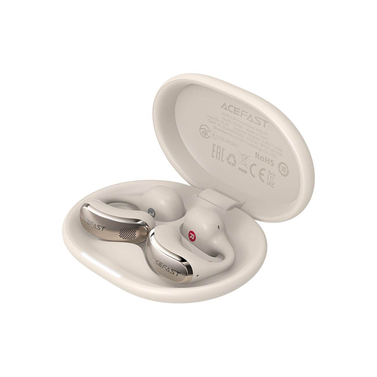 Acefast FA006 ACECLIP Pro trådlösa in-ear-hörlurar OWS – Guld