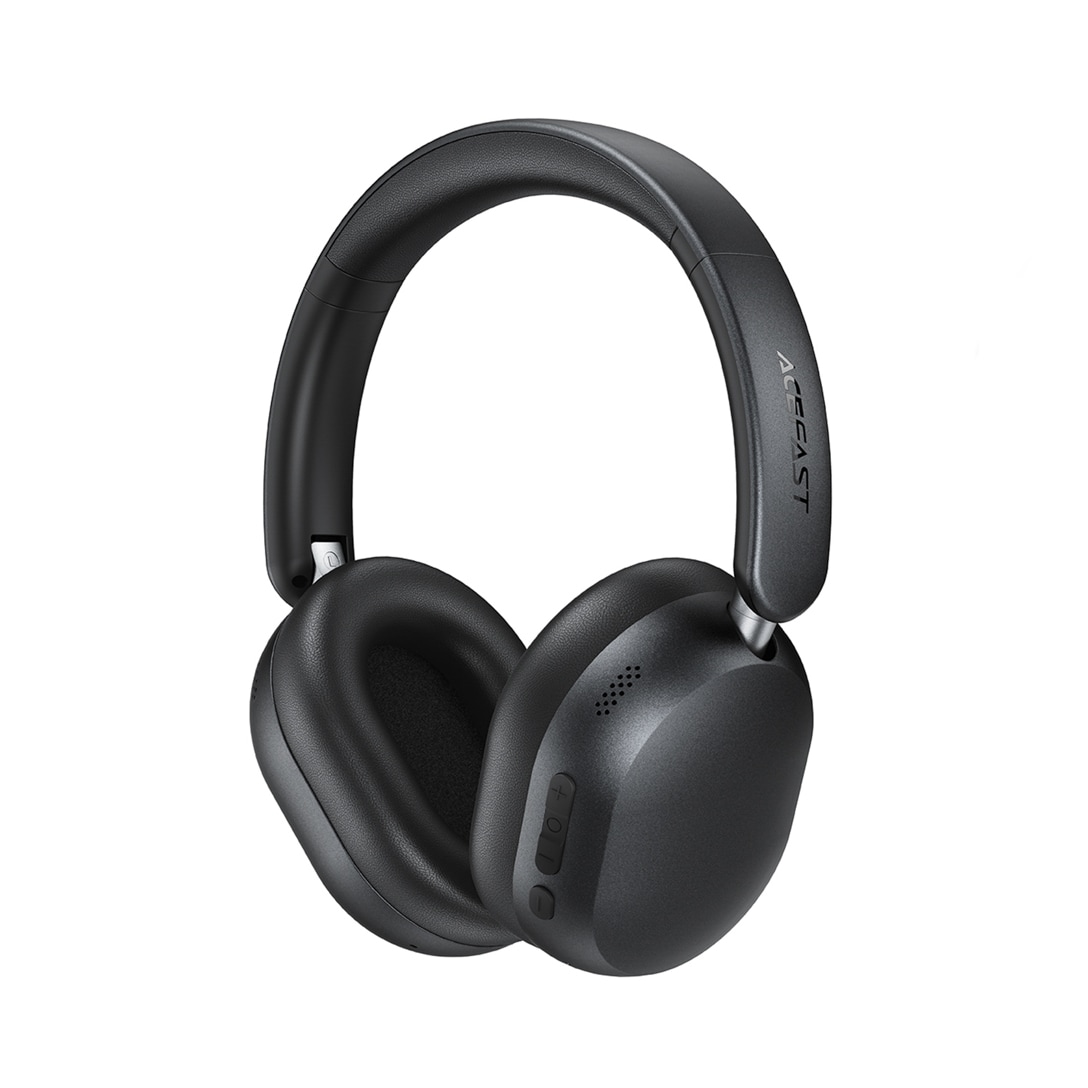 Acefast H12 trådlösa on-ear-hörlurar med Bluetooth 5.4 och aktiv brusreducering (ANC) – svarta