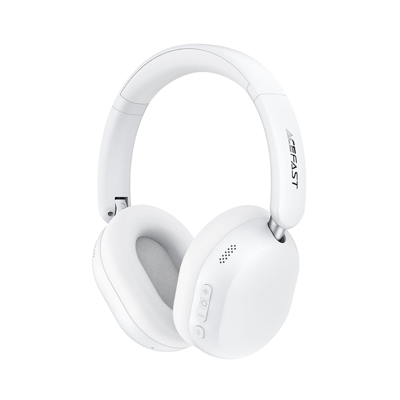 Acefast H12 trådlösa on-ear-hörlurar med Bluetooth 5.4 och aktiv brusreducering (ANC) – Vit