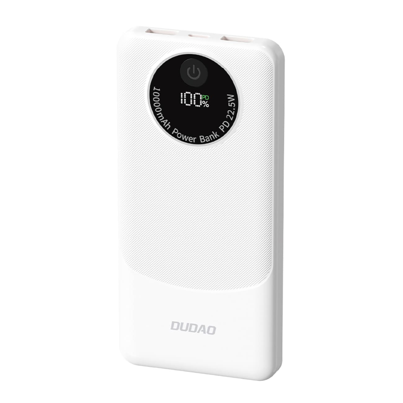 Powerbank Dudao K12 10 000 mAh PD 22,5 W USB-A, USB-C – vit