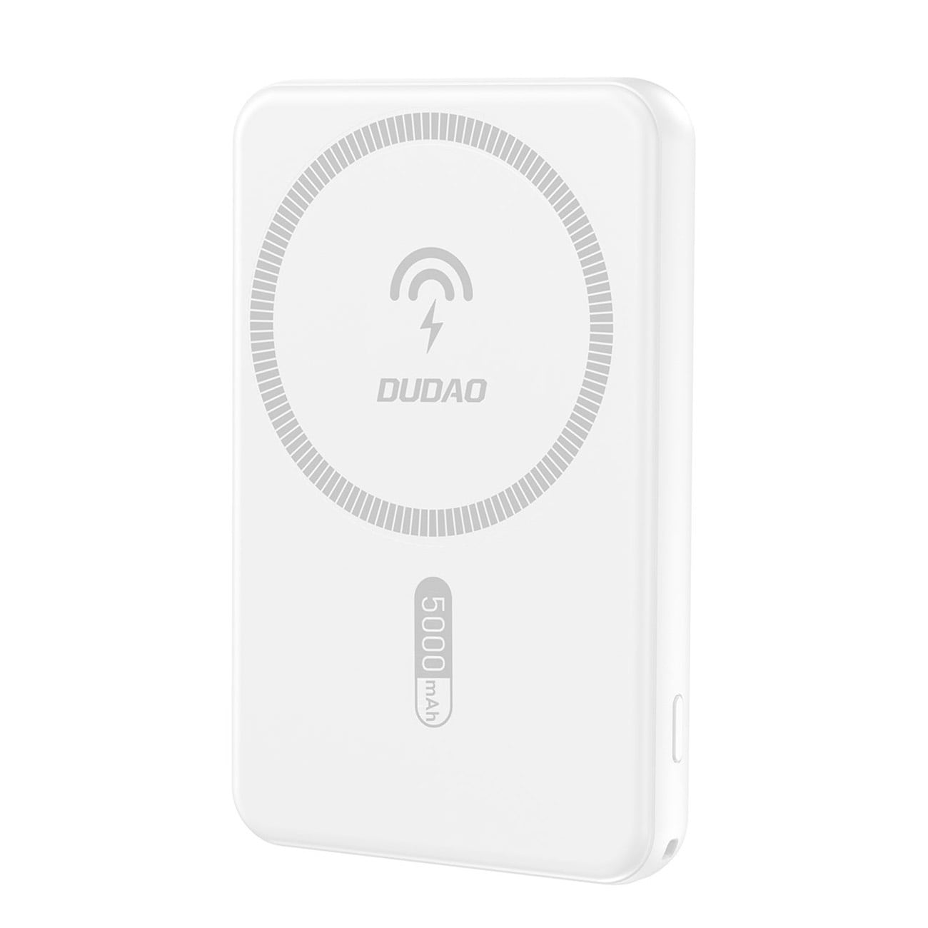 Dudao K14S magnetisk powerbank 20 W 5000 mAh 1x USB-A 1x USB-C – Vit