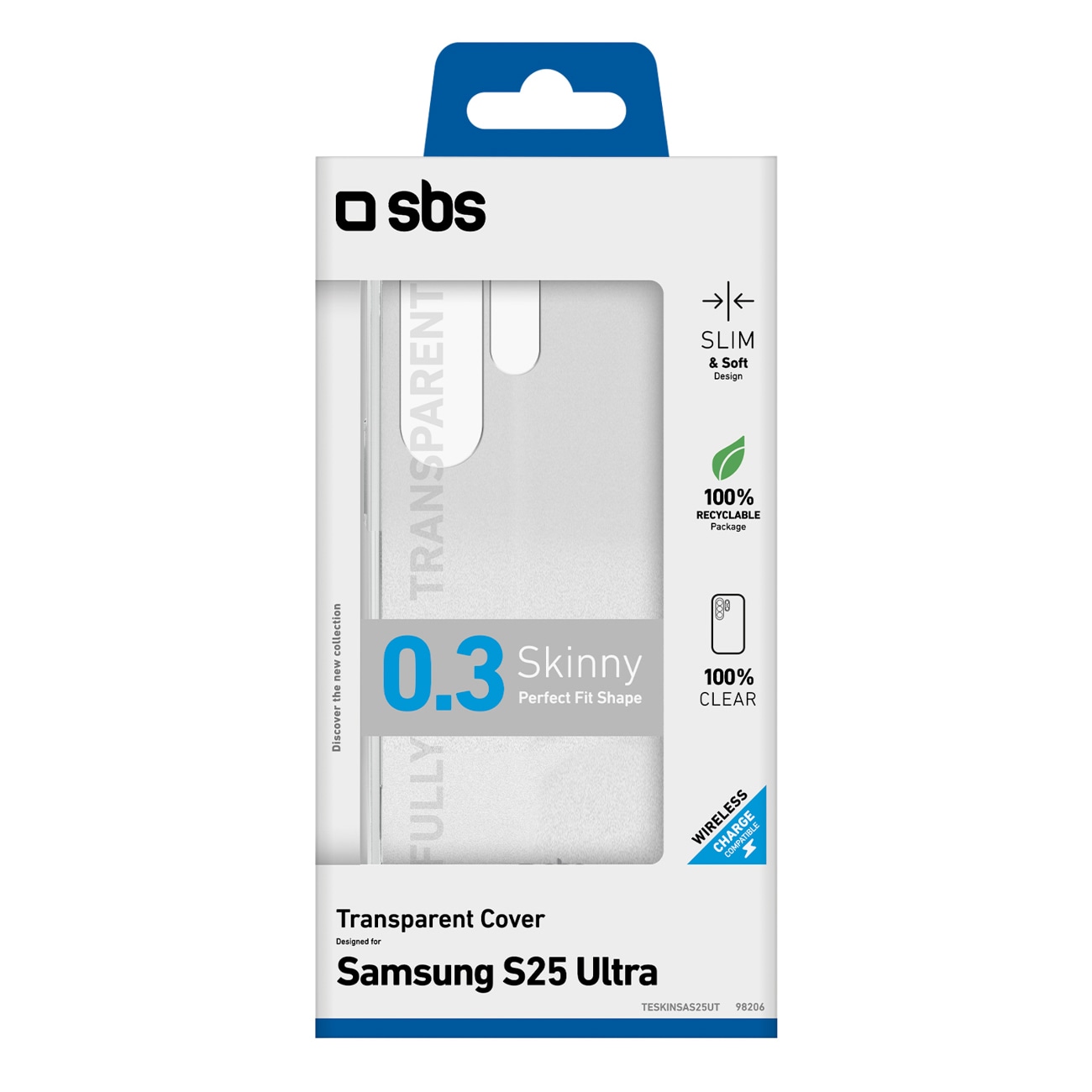 SBS Skinny Cover til Samsung Galaxy S25 Ultra – gennemsigtigt