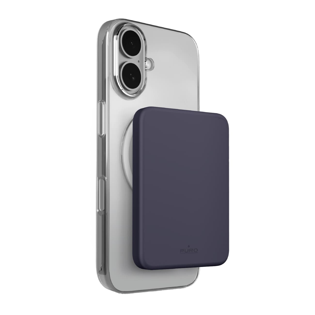 Puro 4200 mAh ultratunn MagSafe-kompatibel USB-C-powerbank – grå