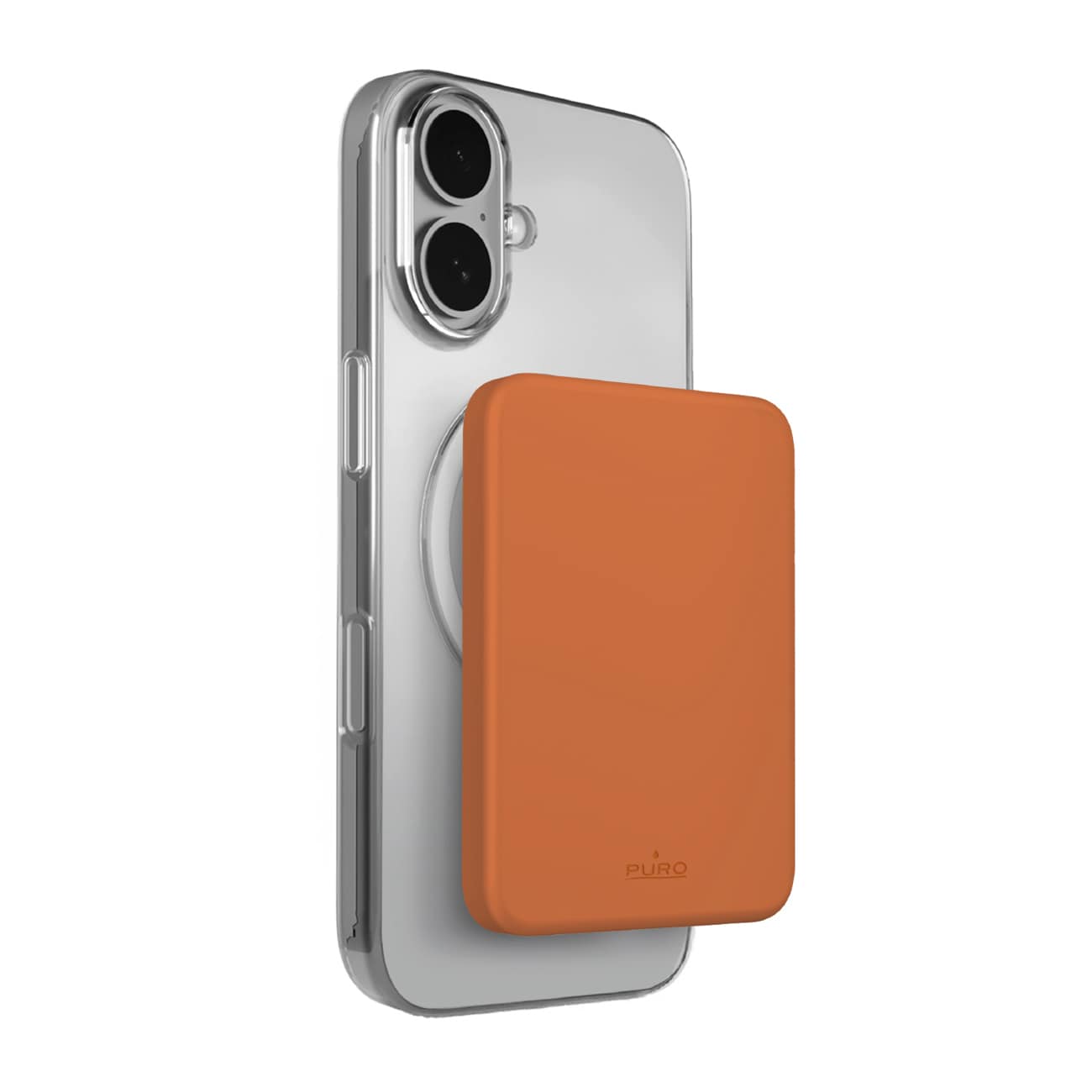 Puro 4200 mAh ultratunn MagSafe-kompatibel USB-C-powerbank – orange