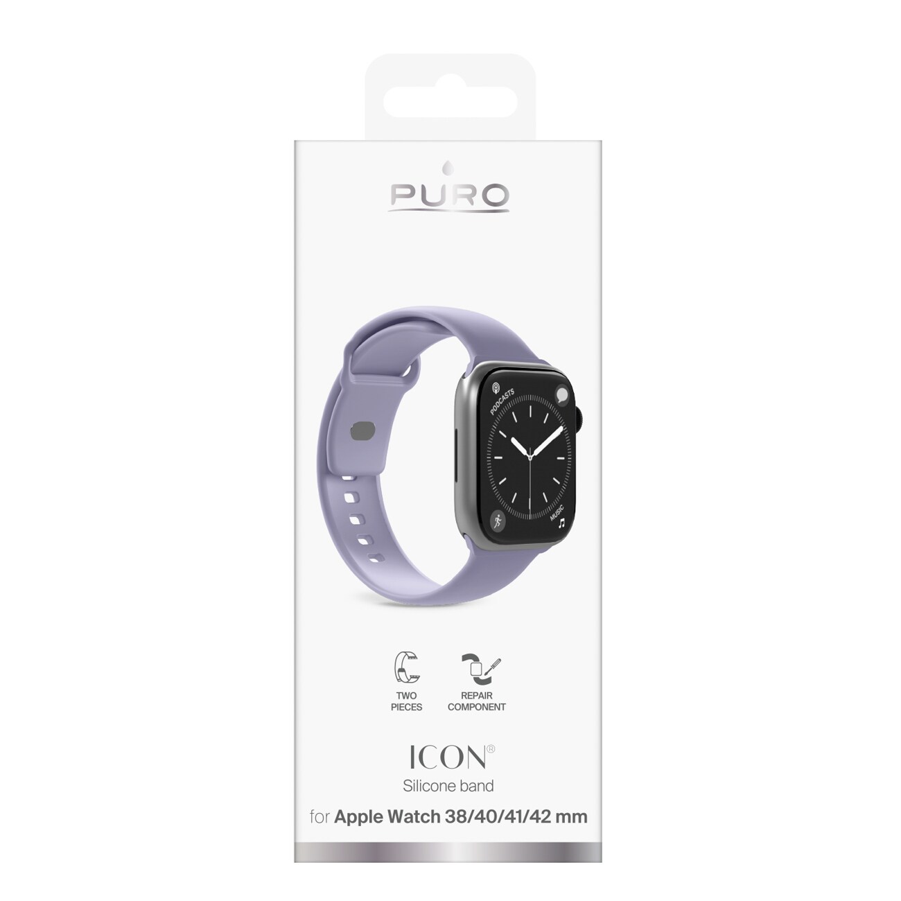 Puro Icon-armband till Apple Watch 38–40–41–42 mm – Lila