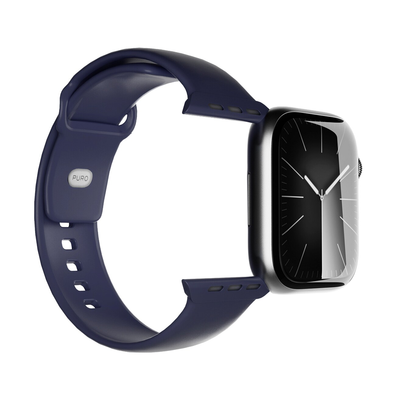 Puro Icon-armband till Apple Watch 44/45/46/49 mm – marinblått