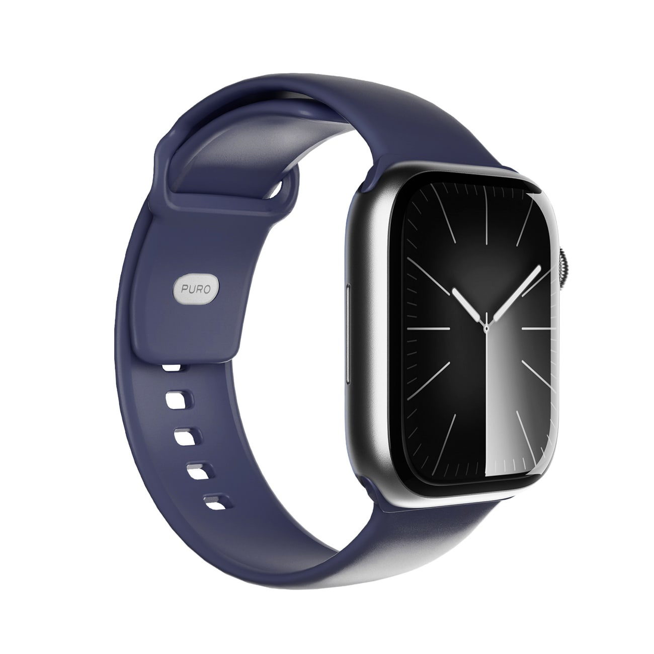 Puro Icon-armband till Apple Watch 44/45/46/49 mm – marinblått