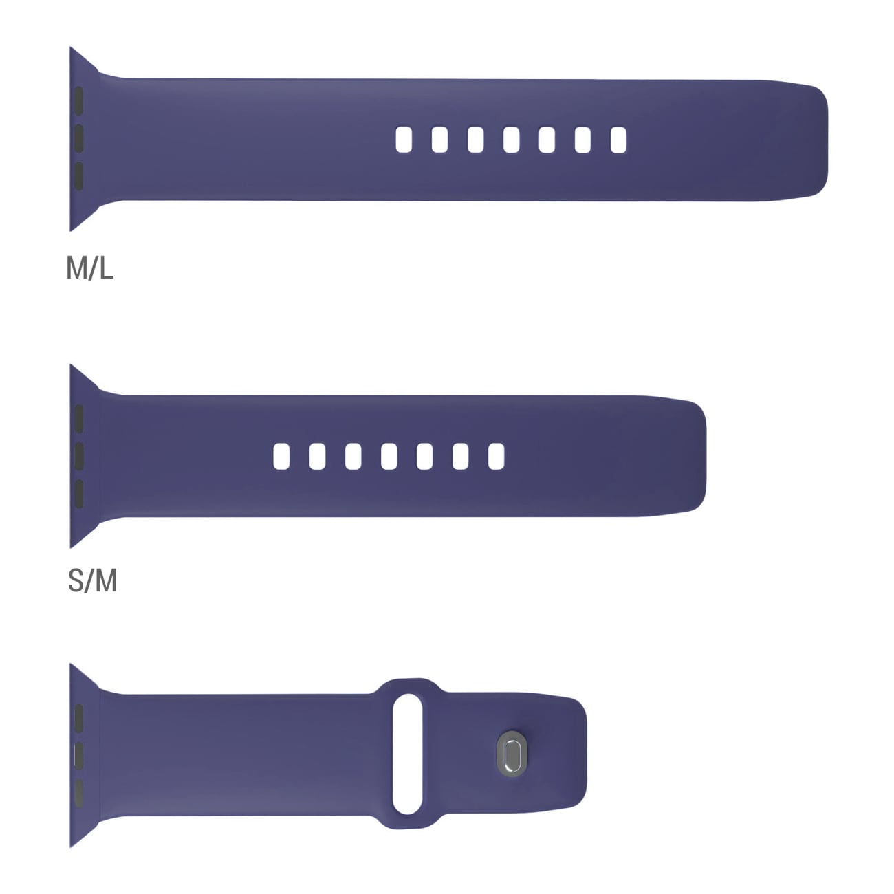 Puro Icon-armband till Apple Watch 44/45/46/49 mm – marinblått