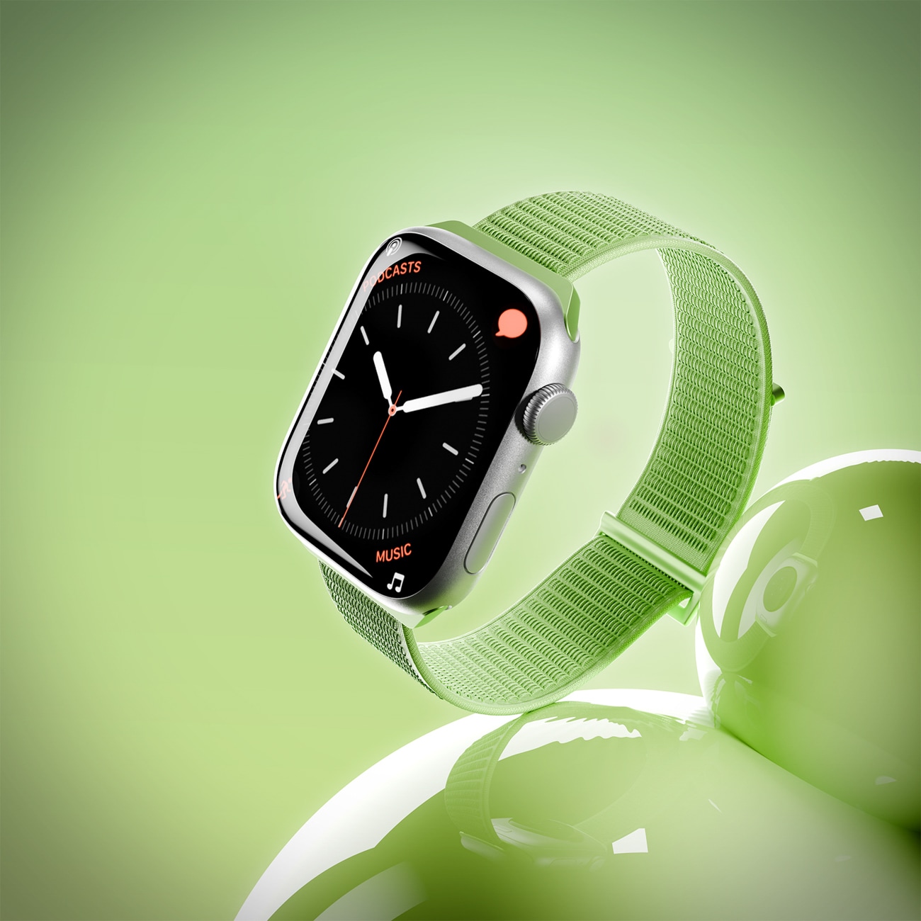 Puro Sport-armband till Apple Watch 44/45/46/49 mm – Grönt
