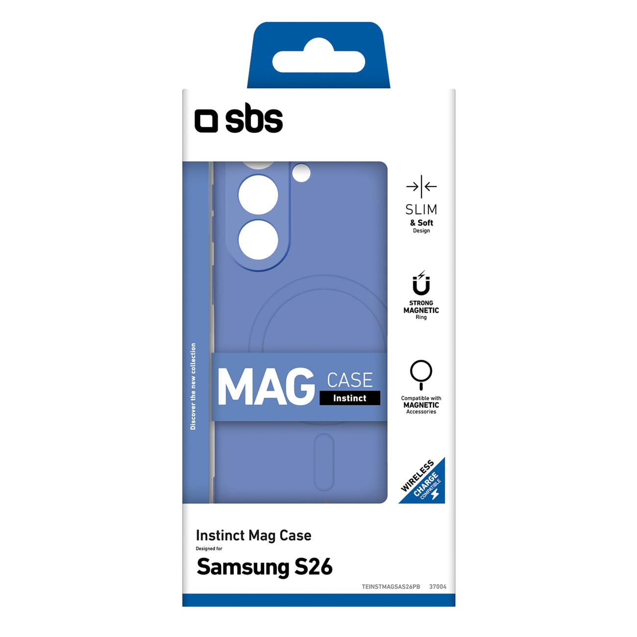 SBS Instinct Mag-fodral för Samsung Galaxy S26, kompatibelt med MagSafe – blått