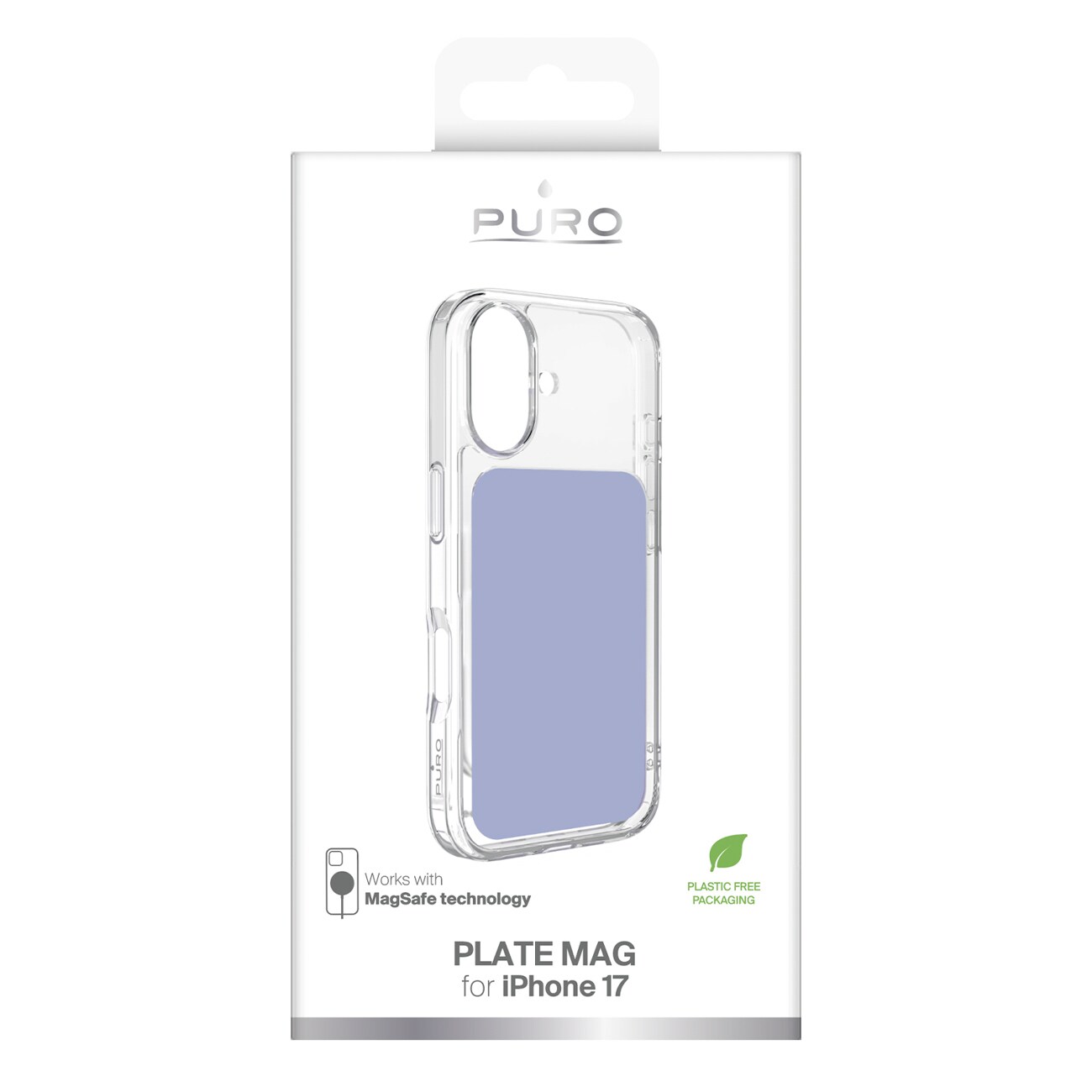 Puro Plate Mag-etui til iPhone 17, kompatibelt med MagSafe – Lilla