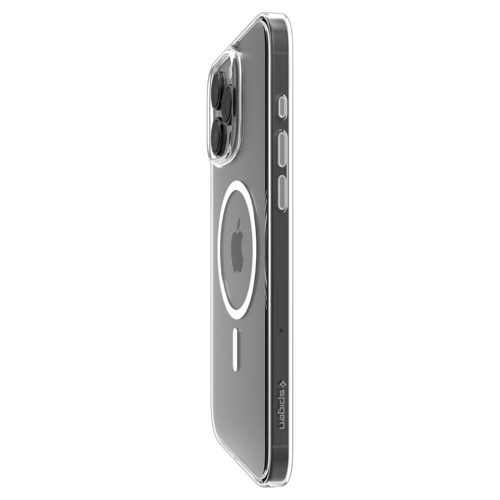 Spigen Thin Fit MagSafe-etui til iPhone 16 Pro Max – gennemsigtigt og hvidt