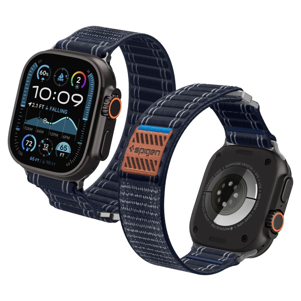 Spigen WBF0-armband för Apple Watch 44 / 45 / 46 / 49 mm – marinblått