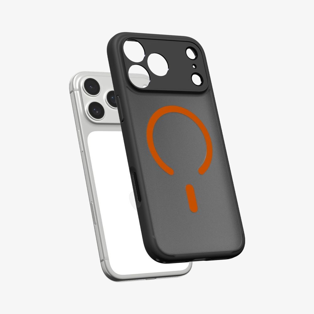 Spigen Ultra Hybrid MagSafe-etui til iPhone 17 Pro Max – sort og orange