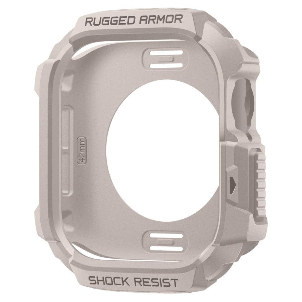 Spigen Rugged Armor-etui til Apple Watch 42 mm – beige