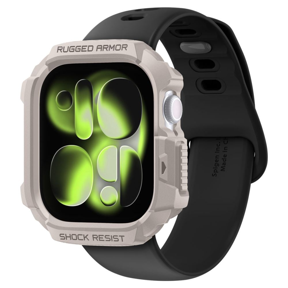 Spigen Rugged Armor-etui til Apple Watch 42 mm – beige