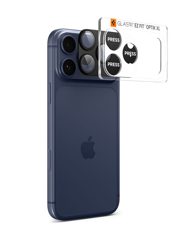 Spigen Optik Pro XL kameraglas för iPhone 17 Pro – Svart