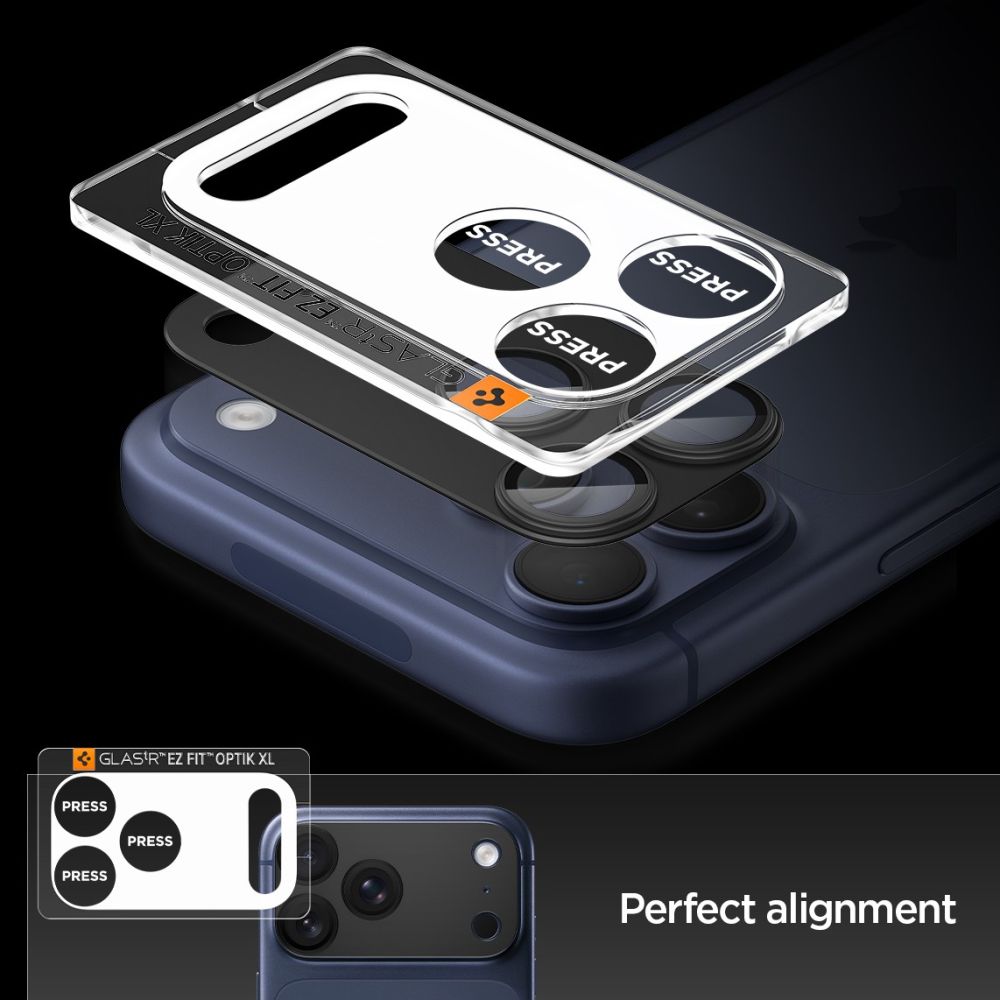 Spigen Optik Pro XL kameraglas för iPhone 17 Pro – Svart