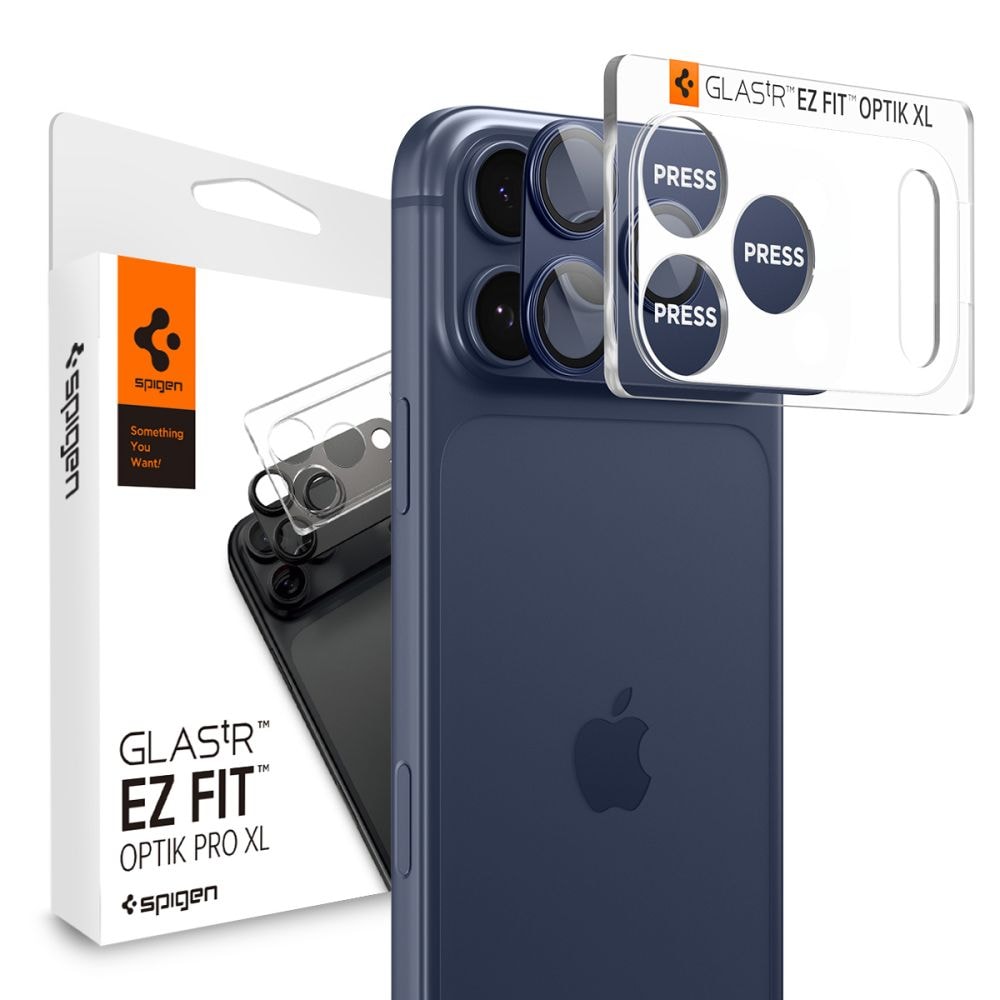 Spigen Optik Pro XL kameraglas för iPhone 17 Pro – marinblått