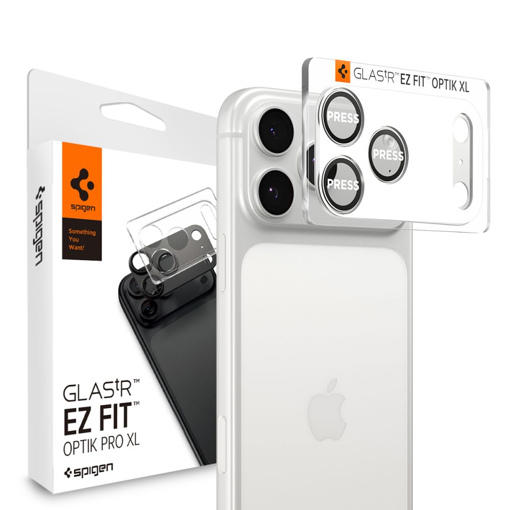 Spigen Optik Pro XL kameraglas för iPhone 17 Pro – Silver