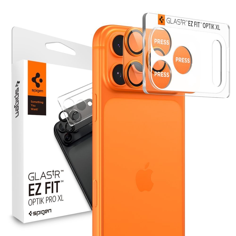 Spigen Optik Pro XL kameraglas för iPhone 17 Pro Max – Orange