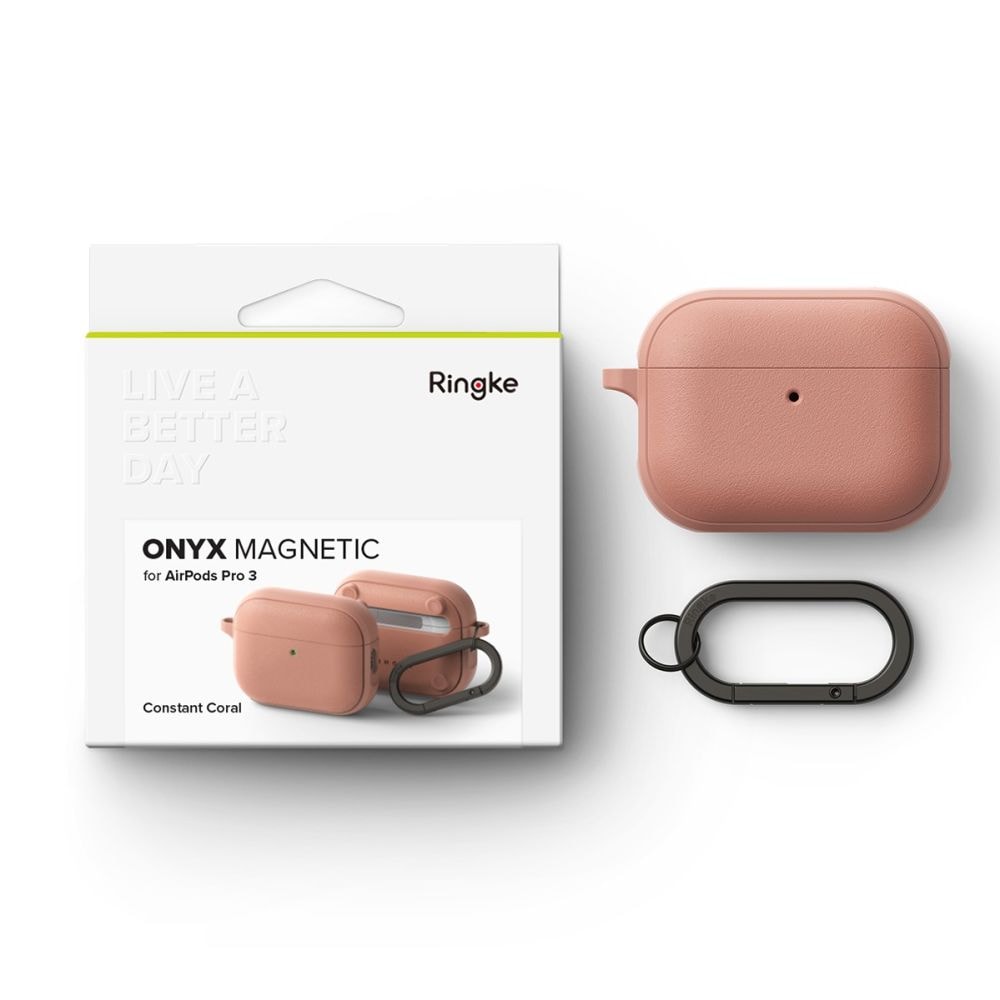 Ringke Onyx magnetisk MagSafe-etui til AirPods Pro 3 – lyserød