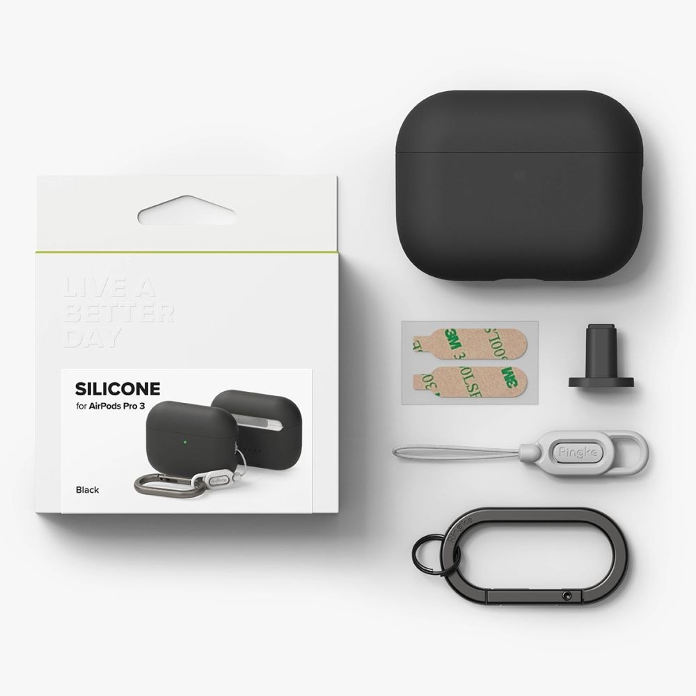 Ringke silikoneetui til AirPods Pro 3 – sort