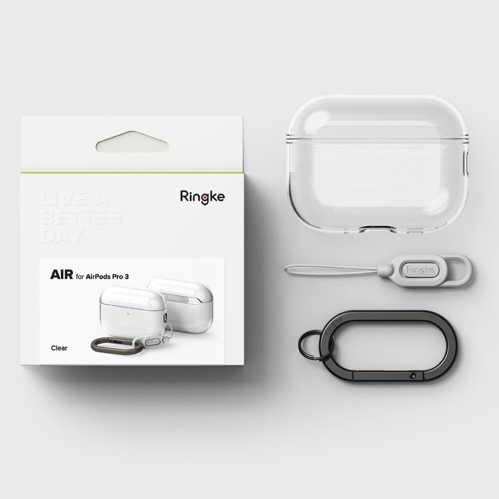 Ringke Air-etui til AirPods Pro 3 – gennemsigtigt