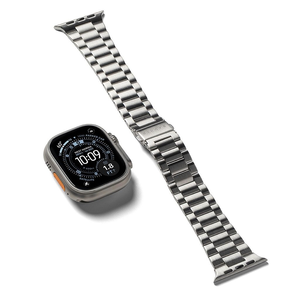 Ringke Metal One Air-armband för Apple Watch 8/9/10/11/SE/Ultra (44/45/46/49 mm) – Silver