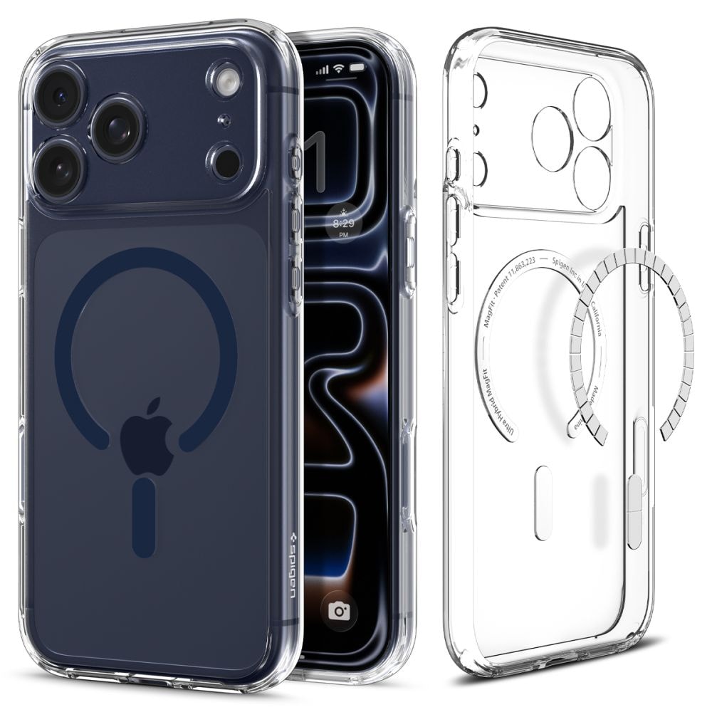 Spigen Ultra Hybrid MagSafe-fodral för iPhone 17 Pro Max – Klar marinblå