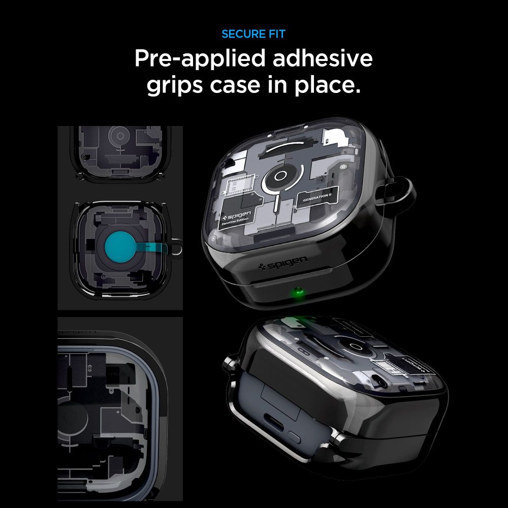 Spigen Ultra Hybrid Zero One-etui til Samsung Galaxy Buds 4 / 4 Pro – Sort