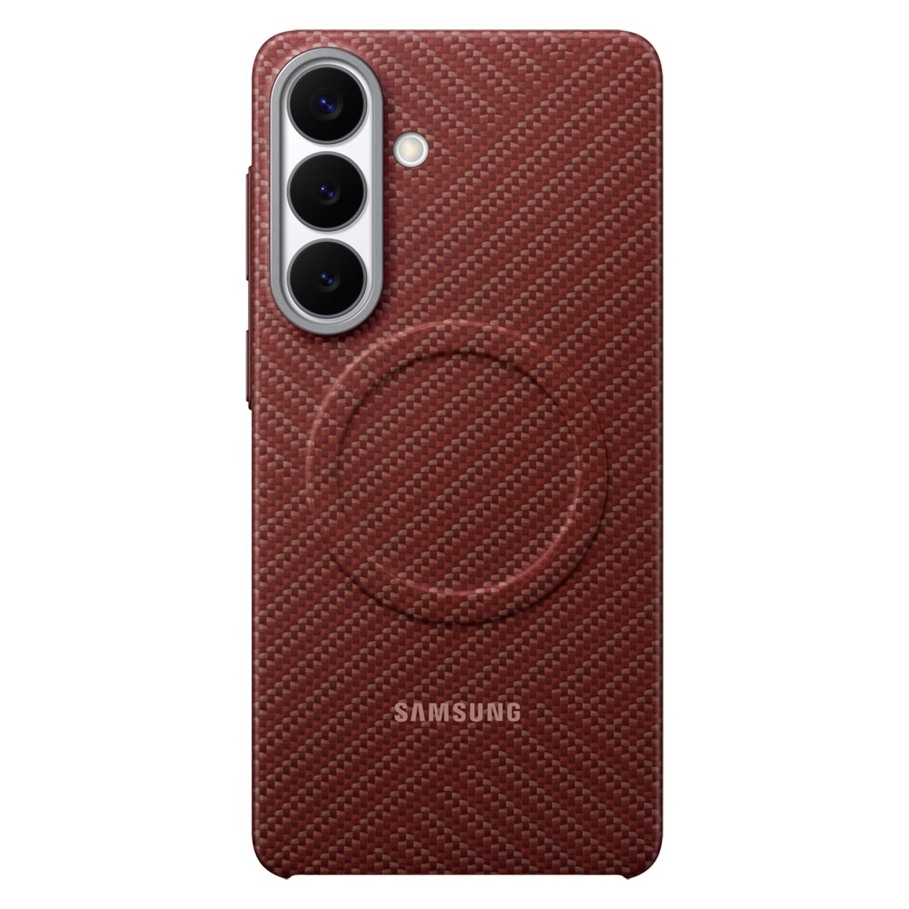 Samsung Carbon Magnet-fodral för Samsung Galaxy S26+, kompatibelt med MagSafe – rött