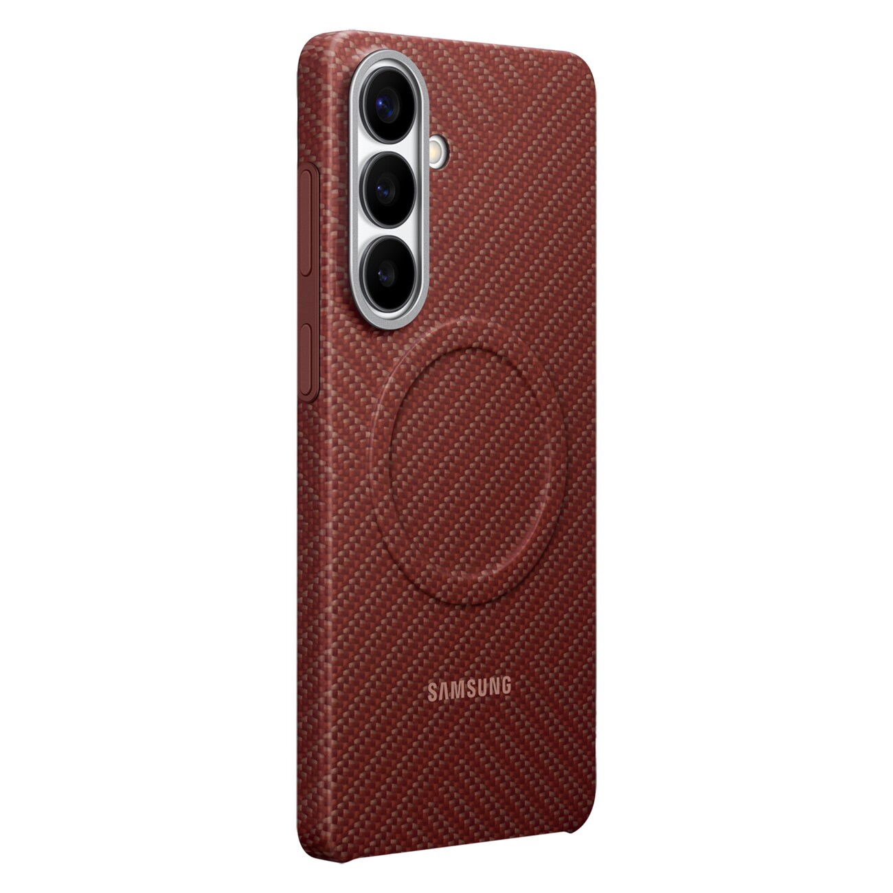 Samsung Carbon Magnet-etui til Samsung Galaxy S26+, kompatibelt med MagSafe – rødt