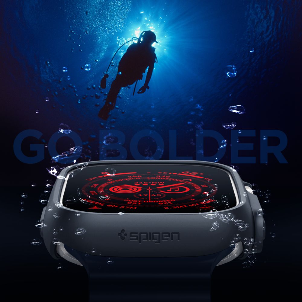 Spigen Thin Fit-fodral för Apple Watch Ultra (49 mm) – Svart