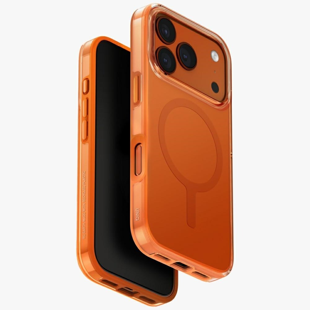 Uniq Clario Magclick-laddningsfodral för iPhone 17 Pro – Orange