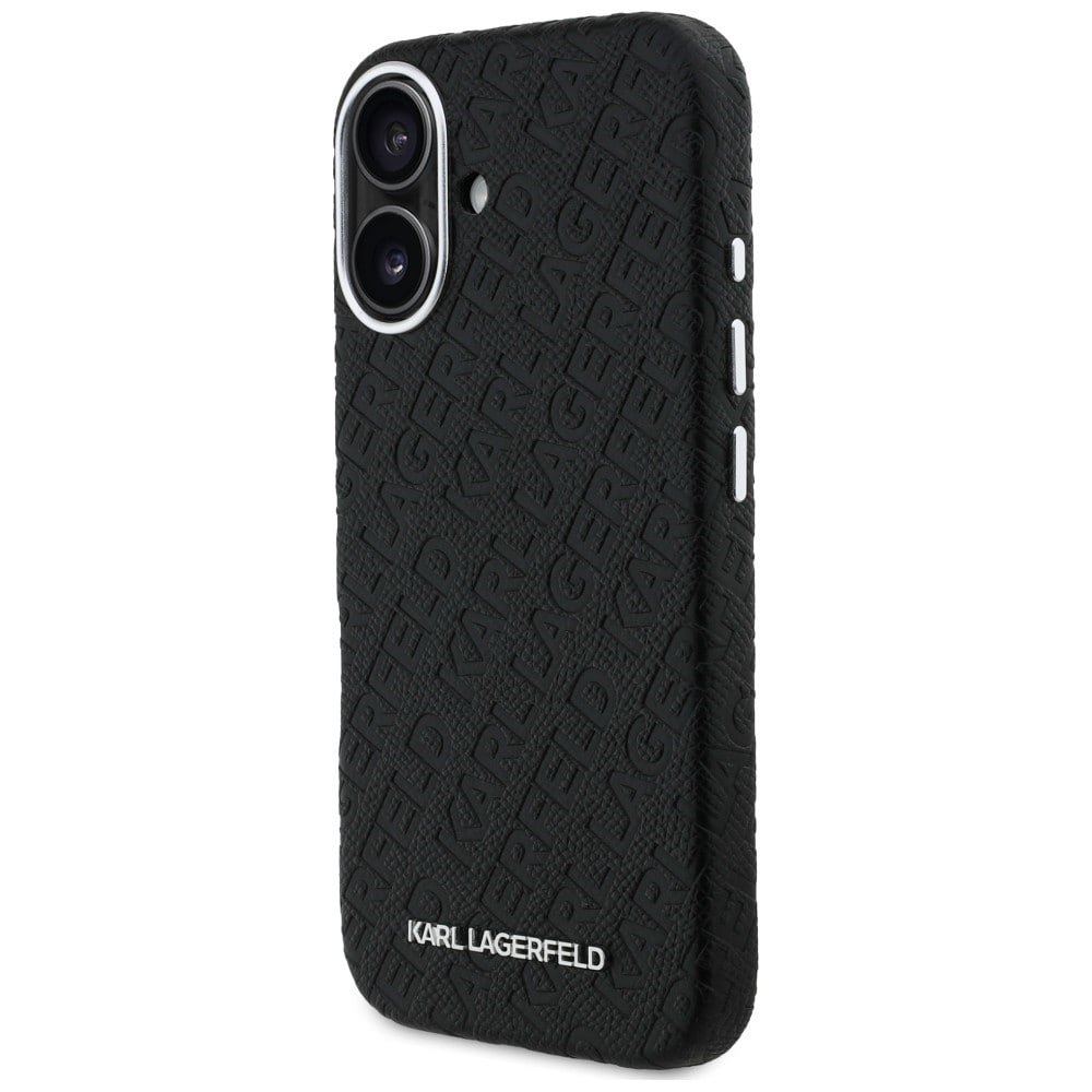 Karl Lagerfeld FW Stamped Karl MagSafe-skal till iPhone 16 – Svart