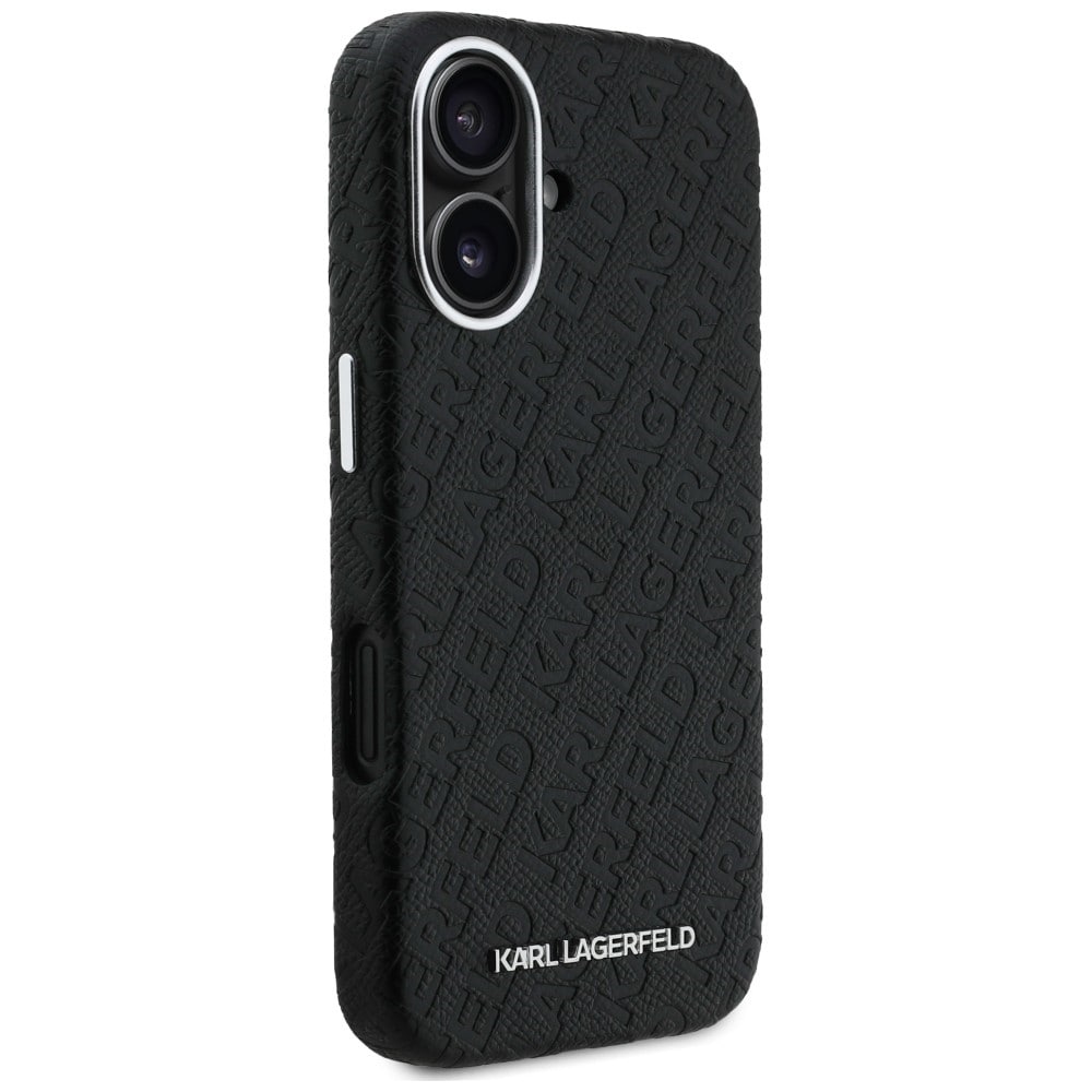 Karl Lagerfeld FW Stamped Karl MagSafe-skal till iPhone 16 – Svart