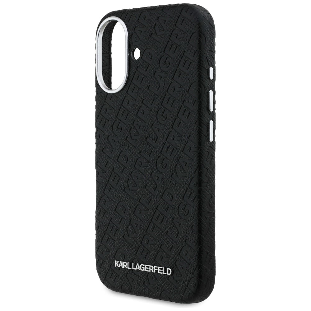 Karl Lagerfeld FW Stamped Karl MagSafe-skal till iPhone 16 – Svart