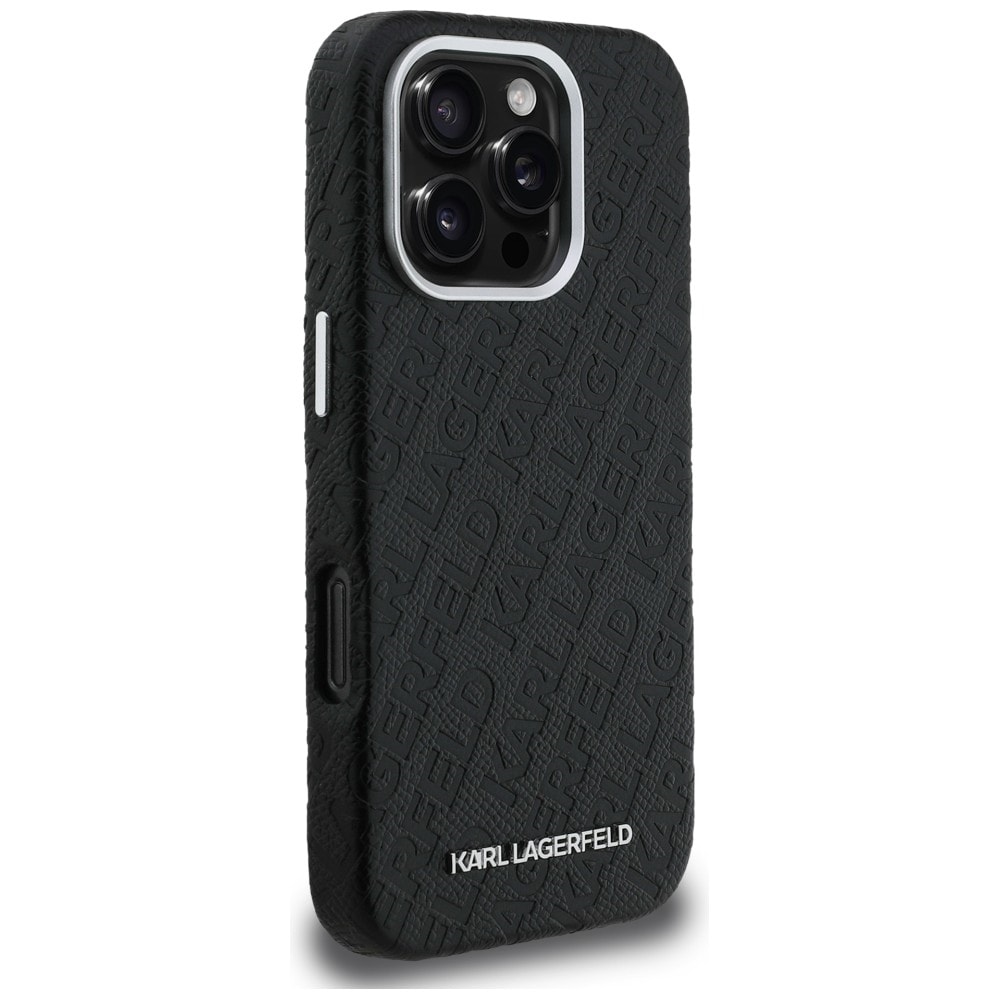 Karl Lagerfeld FW – Karl MagSafe-fodral med tryck för iPhone 16 Pro – Svart