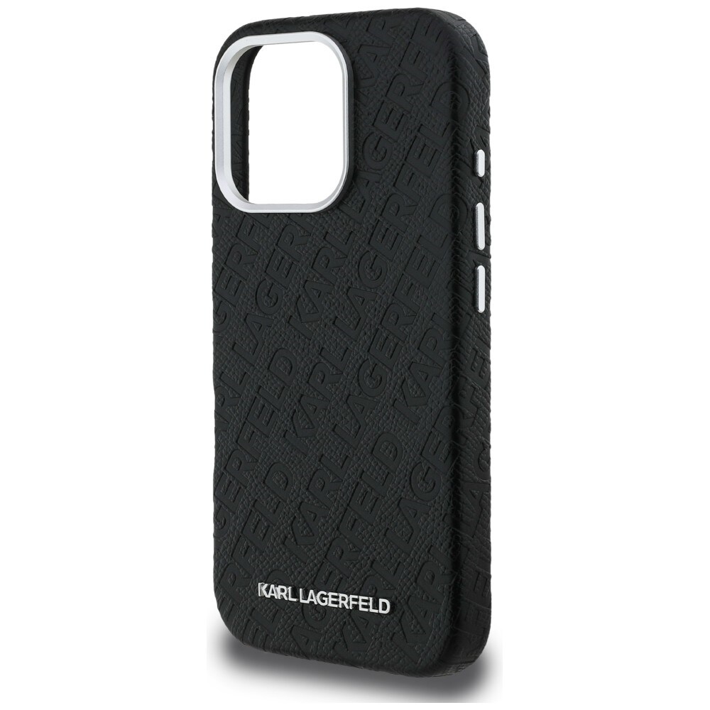 Karl Lagerfeld FW – Karl MagSafe-fodral med tryck för iPhone 16 Pro – Svart