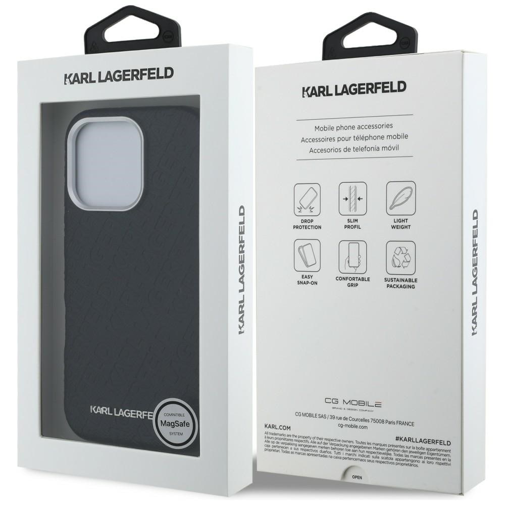 Karl Lagerfeld FW – Karl MagSafe-fodral med tryck för iPhone 16 Pro – Svart