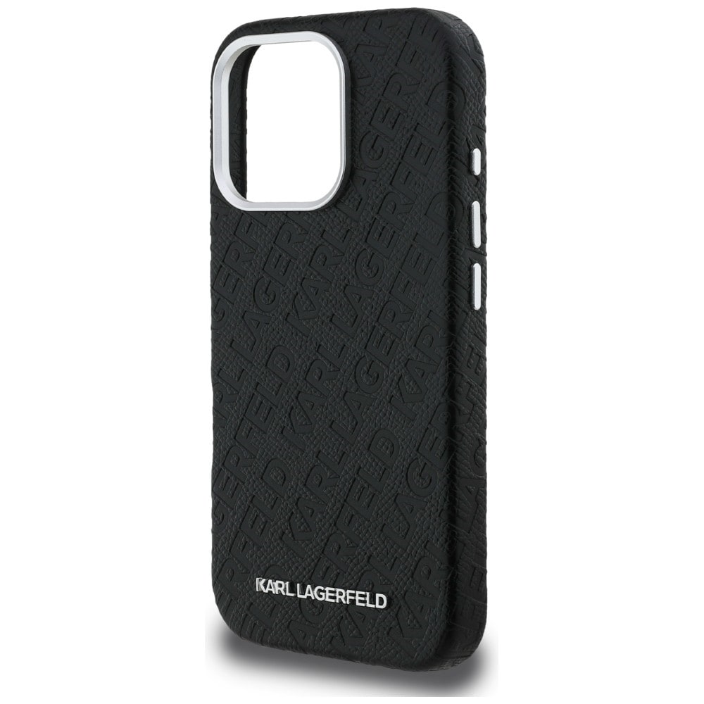 Karl Lagerfeld FW Karl MagSafe-etui med logo til iPhone 16 Pro Max – Sort