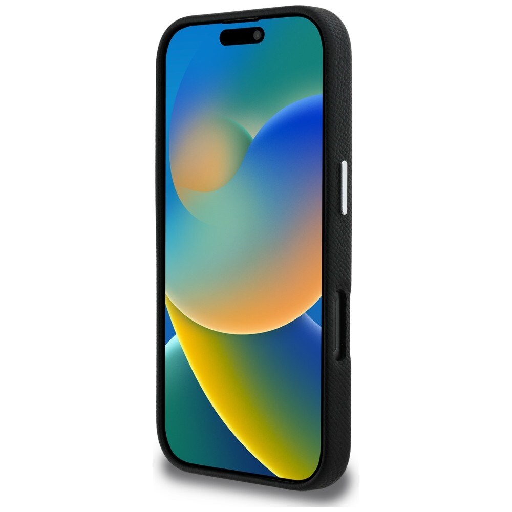 Karl Lagerfeld FW iPhone 16 Pro-fodral med strukturerad signaturlogotyp – svart