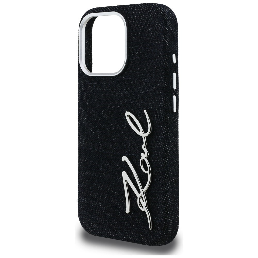 Karl Lagerfeld FW Jeans iPhone 16 Pro-etui med signaturlogo – sort