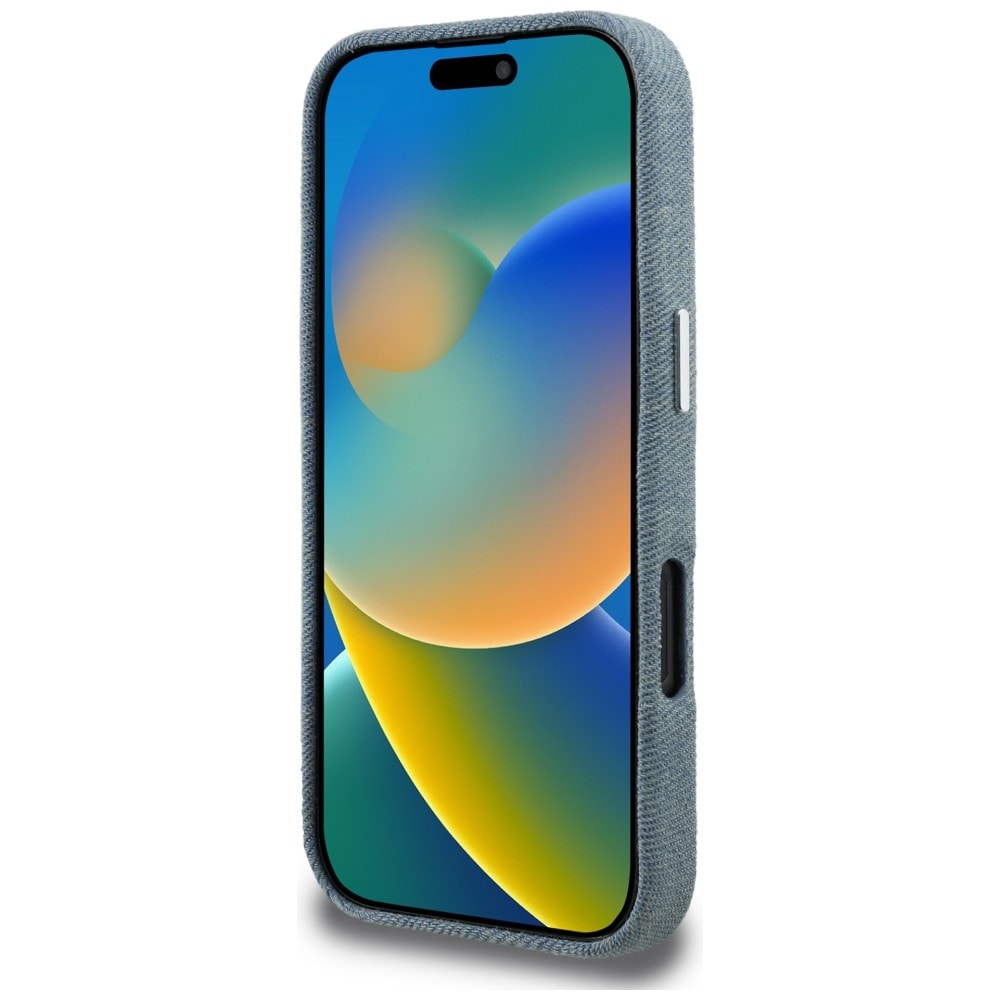 Karl Lagerfeld FW Jeans iPhone 16 Pro-etui med signaturlogo – Blå