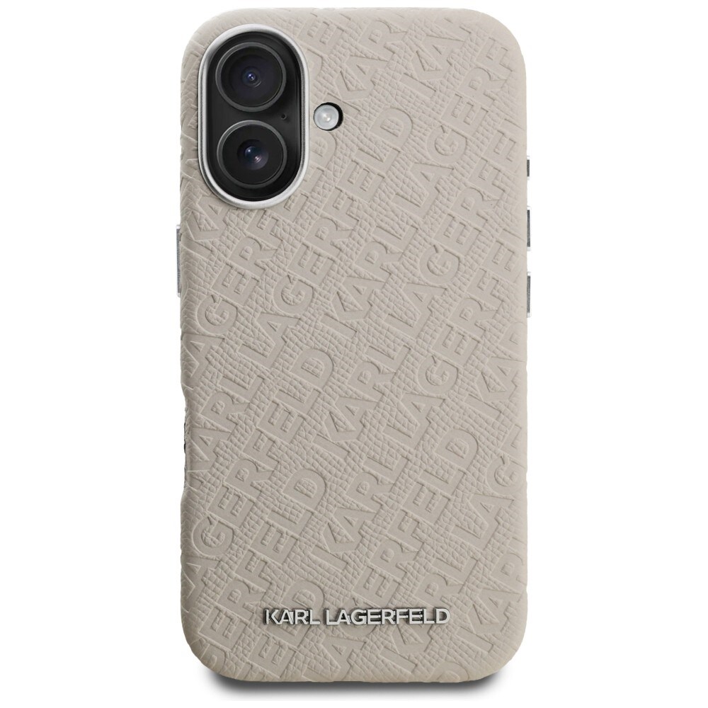 Karl Lagerfeld FW Stamped Karl MagSafe iPhone 16-etui – beige