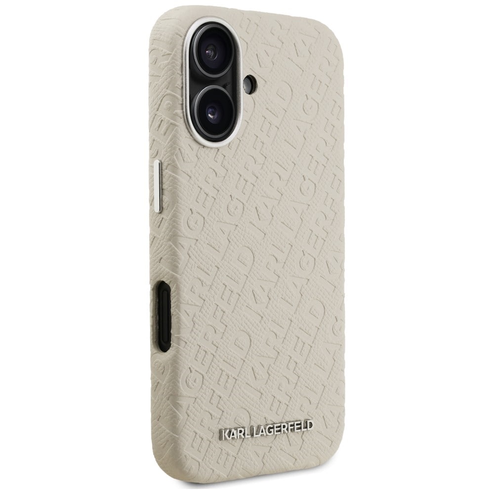 Karl Lagerfeld FW Stamped Karl MagSafe iPhone 16-etui – beige
